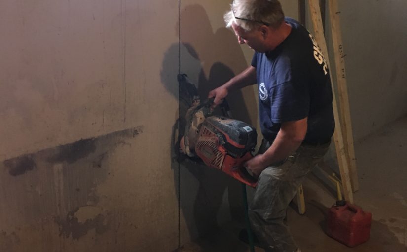 Cutting the New Basement Doorway